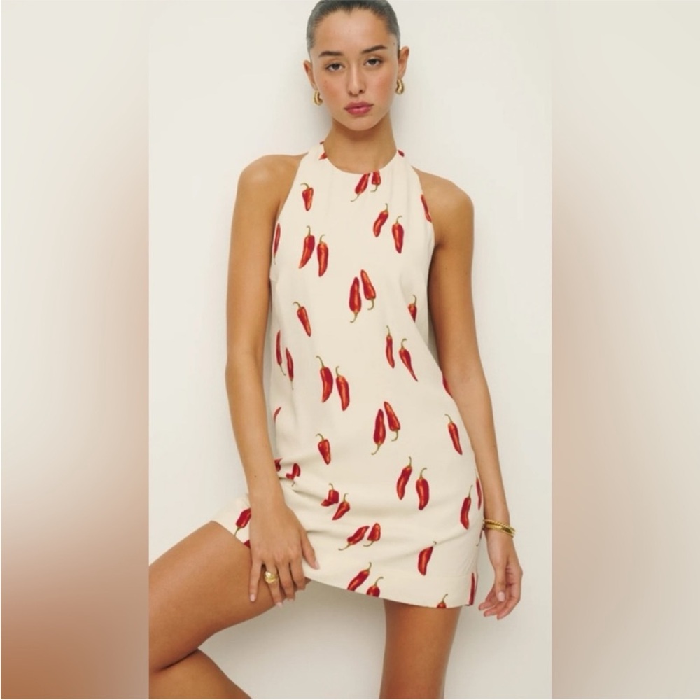 Reformation Avielle Jalapeño Mini Dress - Picture 1 of 8